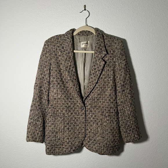Nordstrom Jackets & Blazers - Nordstrom Gallery Womens Wool Blend Tweed Blazer Jacket Career Coat